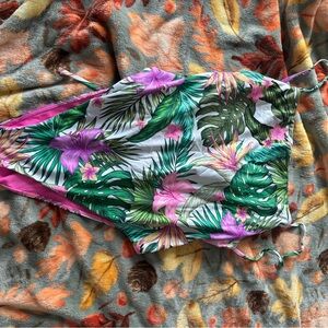 Hurley Tropical Floral One Piece Swimsuit - Pink and Green